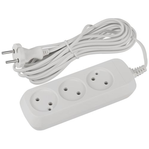 Удлинитель 3х5м без заземл. 6А IP20 GREEN LINE UDL-6-350 ШВВП 2х0.75 Эра Б0065070