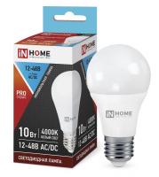 Лампа светодиодная низковольтная LED-MO-PRO 10Вт грушевидная матовая 4000К нейтр. бел. E27 900лм 12-48В IN HOME 4690612038032