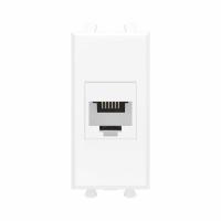 Розетка телефонная 1мод. Avanti "Белое облако" RJ12 без шторок модульная механизм DKC 4400611
