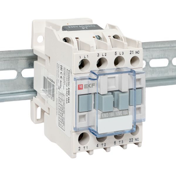 Контактор КМЭ-1 18А кат. 230В AC 1НЗ EKF ctr-s-18-220-nc