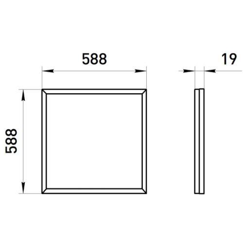 Светильник светодиодный SPO-640-3-6K-32 32Вт 6500К IP40 4000лм 588х588х19мм Грильято панель матов. Эра Б0061335
