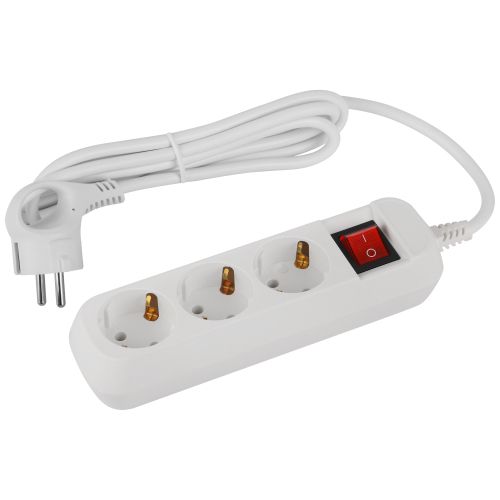 Удлинитель 3х1.5м с заземл. 16А IP20 GREEN LINE UDL-16-315-ES ПВС 3х1 с выкл. Эра Б0065078