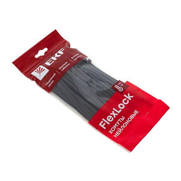 Хомут P6.6 4.6х160 FlexLock стандартный черн. (уп.100шт) PROxima EKF plc-fl-ctsb-4.6x160
