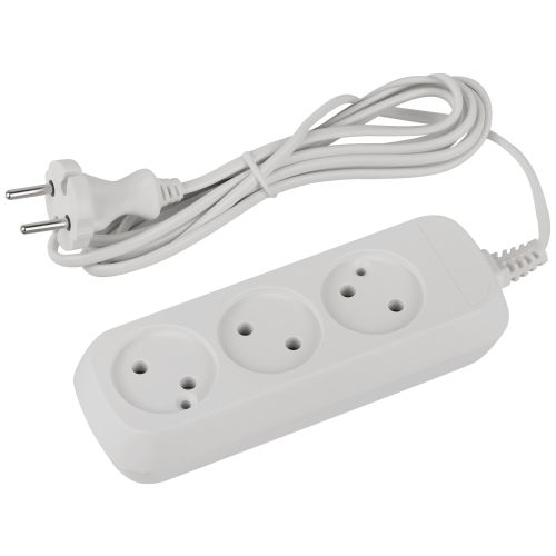 Удлинитель 3х1.5м без заземл. 6А IP20 GREEN LINE UDL-6-315 ШВВП 2х0.75 Эра Б0065043