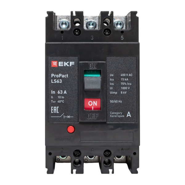 Выключатель автоматический 3п 63А 15кА LS63 ProPact EKF mccb-63-15-3-63-ls
