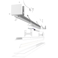Встраиваемый Trade Linear Standart 980x65x60 40Вт 3000К Опал Deep Черный