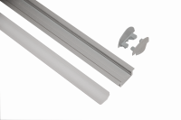 Профиль Geniled для светодиодной ленты врезной  22x7x1000 М16 с заглушками и рассеивателем