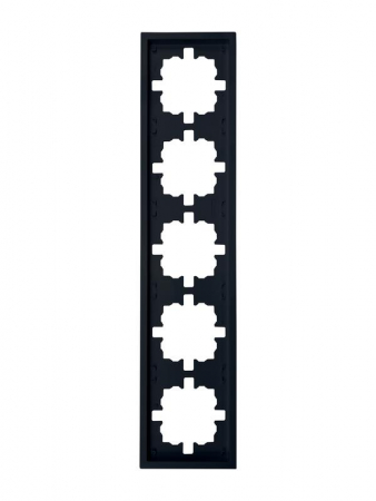 Рамка 5-м ZIMA горизонт. черн. бархат LEZARD 704-4200-150