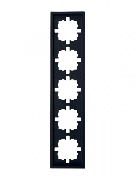 Рамка 5-м ZIMA горизонт. черн. бархат LEZARD 704-4200-150