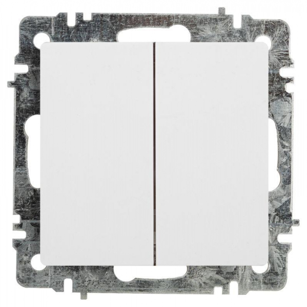 Переключатель 2-кл. СП Accent 6-107-01 10А IP20 250В AL/CU бел. Intro Б0063554