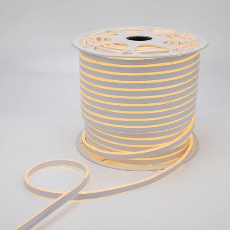 Шнур светодиодный гибкий неон LED SMD 8х16мм 120LED/м двустор. тепл. бел. (уп.100м) Neon-Night 131-096