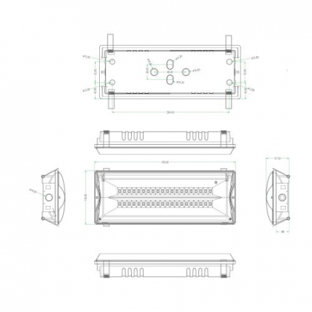 Светильник светодиодный DPA-301-0-65 IP65 40LED 3ч аварийный непостоянный Проектный Эра Б0044405
