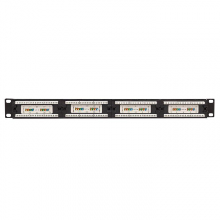 Патч-панель 19дюйм 1U кат.5E UTP неэкранир. 24 порта RJ45 Dual IDC с органайзером TERACOM PRO EKF TRP-PPNL-5EUTP-C1U24