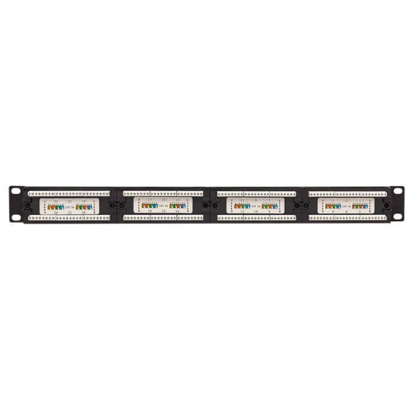 Патч-панель 19дюйм 1U кат.5E UTP неэкранир. 24 порта RJ45 Dual IDC с органайзером TERACOM PRO EKF TRP-PPNL-5EUTP-C1U24