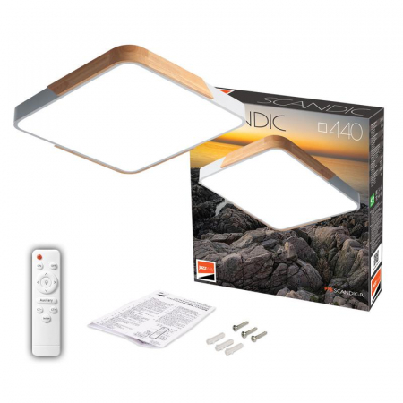 Светильник светодиодный декоративный PPB Scandic-S DIM 72Вт 3000-6500К IP20 настенно-потолочный бытовой диммир. WH/W JazzWay 5037335