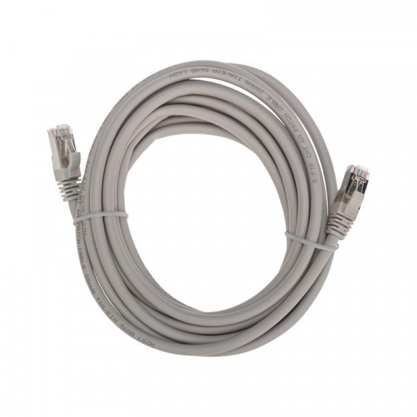 Патч-корд S/FTP CAT 6A (10G) RJ45-RJ45 28AWG LSZH сер. 5м Rexant 02-0390-5