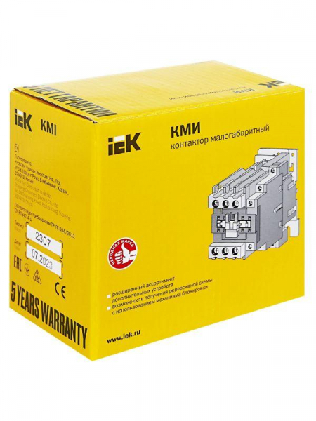 Контактор КМИ-46512 65А 230В/АС3 1НО 1НЗ KARAT IEK KKM41-065-230-11