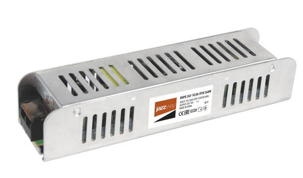 Блок питания для светодиодной ленты 240Вт 10А 24В IP20 BSPS метал. Pro+ JazzWay 5024250