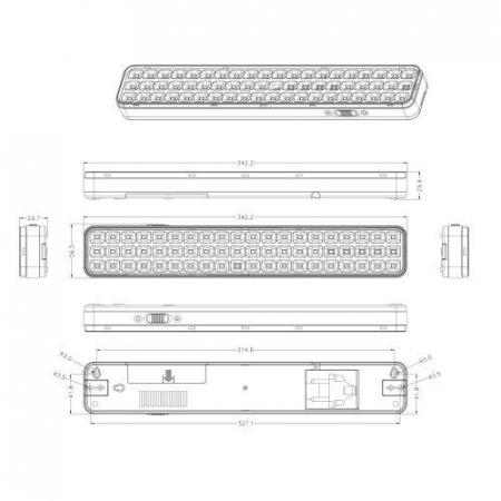 Светильник светодиодный DBA-106-0-20 60LED 3ч IP20 аварийный постоянный/непостоянный Эра Б0044399