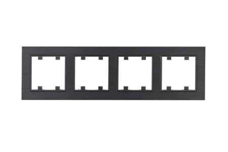 Рамка 4-м Karea LINE STAR дым. металлик Makel 86050704