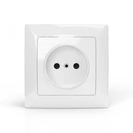 Розетка 1-м СП AVA 16А IP20 без заземл. без защ. шторок в сборе бел. TOKOV ELECTRIC TKL-AV-R1F-C01