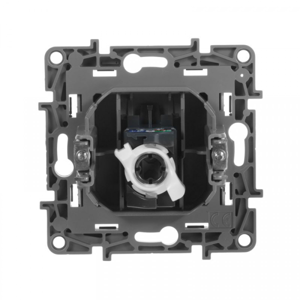 Розетка компьютерная 1-м СП Etika RJ45 кат.5E UTP IP20 механизм антрацит IEK 672641