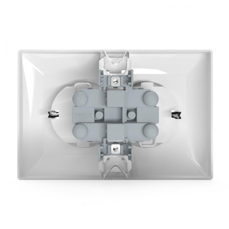 Розетка 2-м СП AVA 16А IP20 с заземл. защ. шторки в сборе бел. TOKOV ELECTRIC TKL-AV-R2FZSF-C01