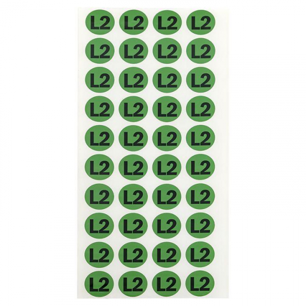 Наклейка "L2" d20мм PROxima EKF an-2-15-1