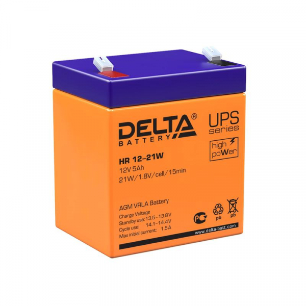 Аккумулятор UPS 12В 5А.ч HR 12-21 W Delta 4614010630002