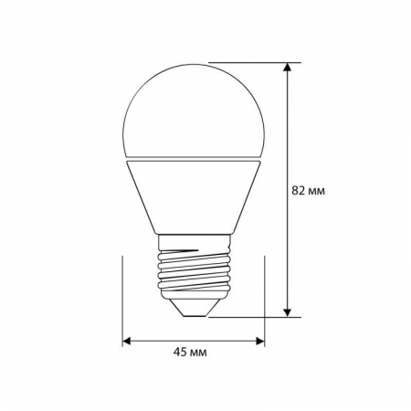 Лампа светодиодная LED5-G45/830/E27 5Вт шар матовая 3000К тепл. бел. E27 410лм 170-265В Camelion 12028
