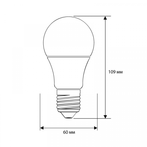 Лампа светодиодная LED-A60-10W-E27-6500K 10Вт грушевидная 6500К холод. бел. E27 180-240В ЛОН Ergolux 12879