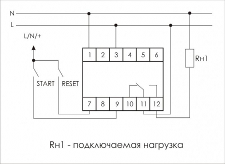 Реле времени PCS-516 8А 230В 1 перекл. IP20 многофункц. вход: START/RESET монтаж на DIN-рейке (аналог РВО-1М) F&F EA02.001.013