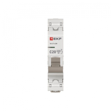 Выключатель автоматический 1п C 20А 4.5кА ВА 47-63N PROxima EKF M634120C
