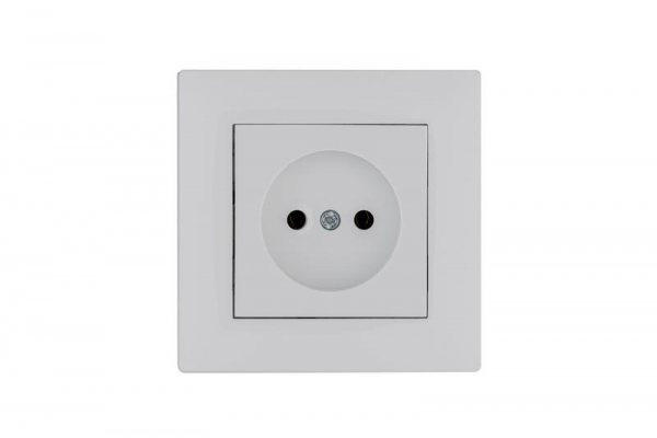 Розетка 1-м Karea RIZZ без заземл. бел. Makel 88001022