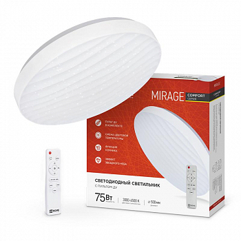 Светильник светодиодный COMFORT MIRAGE 75Вт 3000-6500К 6000лм 230В 500х105мм с пультом ДУ IN HOME 4690612035130