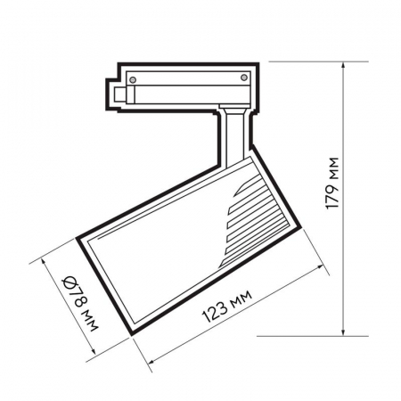 Светильник светодиодный трековый PTR 1725 25Вт 4000К IP40 24град. WH бел. JazzWay 5026148