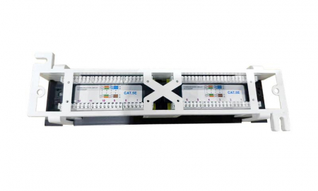 Патч-панель настенная кат.5E UTP 12 портов RJ-45 TOKOV ELECTRIC TKE-WMPP-5E-1U-12P-UTP