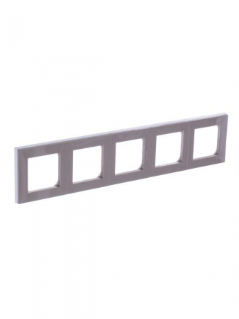 Рамка Levit 5п кофе макиато/бел. ABB 2CHH015050A6018