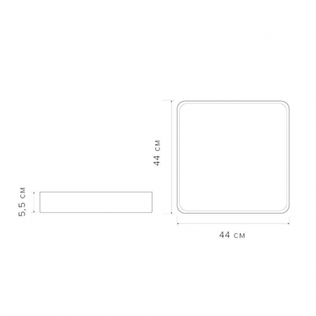 Светильник светодиодный декоративный PPB Scandic-S DIM 72Вт 3000-6500К IP20 настенно-потолочный бытовой диммир. WH/W JazzWay 5037335