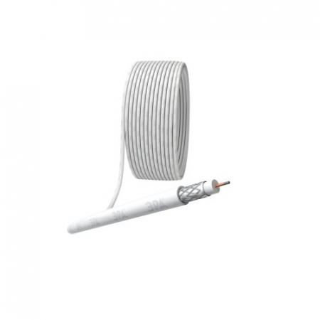 Кабель коаксиальный RG-6U CCS/оплетка Al 48% PVC 75Ом бел. (м) RL-48-PVC100 Simple Эра Б0044596