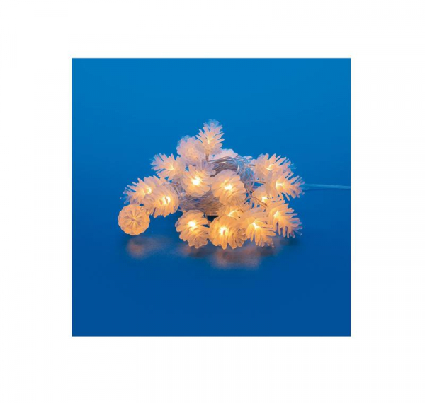Гирлянда LED "Шишки" ULD-S0500-050/DTA WARM WHITE IP20 PINE CONES 5м 50 диодов тепл. бел. свет провод прозр. Uniel UL-00007192