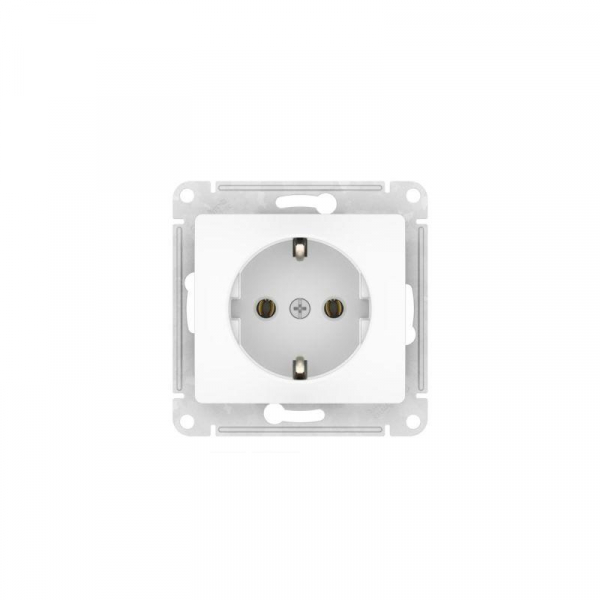 Розетка Glossa 16А с заземл. быстрозажим. клем. механизм бел. SE GSL000143S