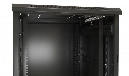 Шкаф напольный TTB-4281-DD-RAL9004 19дюйм 42U 2055х800х1000мм перф. двери черн. Hyperline 392684