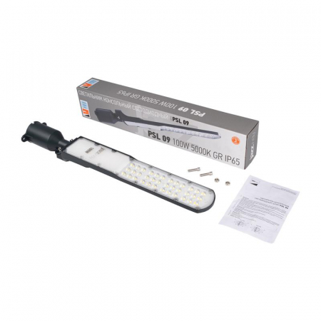 Светильник светодиодный PSL 09 100Вт 5000К IP65 ДКУ GR уличный консольный JazzWay 5064119