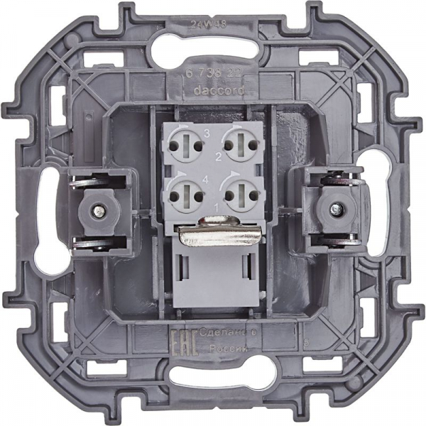 Розетка телефонная СП Inspiria RJ11 IP20 механизм алюм. IEK 673822