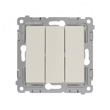 Выключатель 3-кл. СП Pixel 10А IP20 механизм беж. TOKOV ELECTRIC TKE-PX-V3-C02