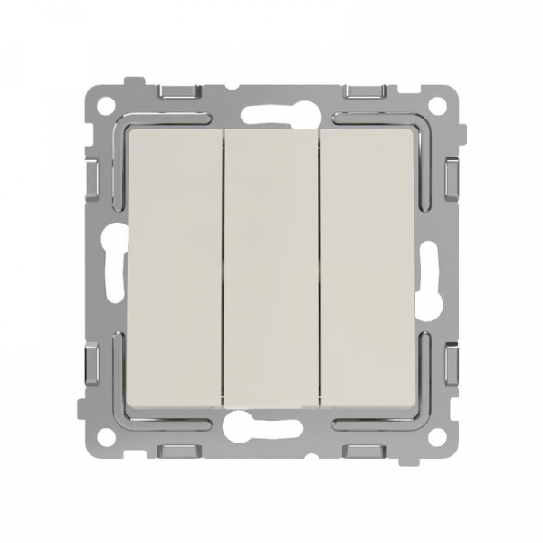 Выключатель 3-кл. СП Pixel 10А IP20 механизм беж. TOKOV ELECTRIC TKE-PX-V3-C02
