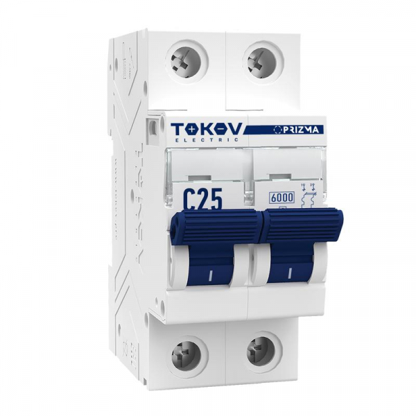 Выключатель автоматический модульный 2п C 25А 6кА PRIZMA TOKOV ELECTRIC TKE-PZ60-MCBI-2-25-C