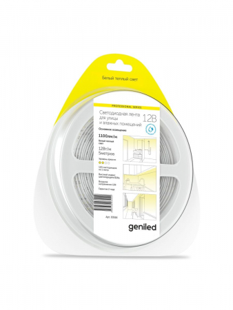 Светодиодная лента Geniled GL-120SMD2835 12В 12Вт/м 8x2000 Red IP33