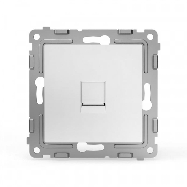 Розетка телефонная 1-м СП Pixel RJ11 механизм бел. TOKOV ELECTRIC TKE-PX-RT1-C01